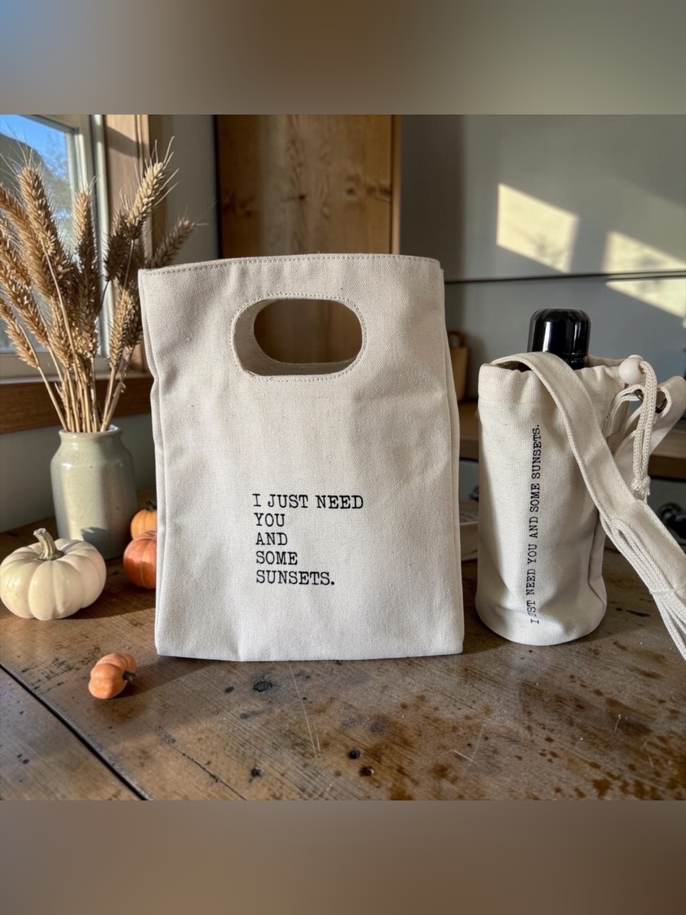 Lunch Bag & Water Bottle Set